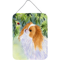 "Caroline's Treasures SS8260DS1216 Japanese Chin Aluminium Metal Wall or Door Hanging Prints, 16"" x 12"", Multicolor"