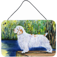 "Caroline's Treasures Clumber Spaniel Indoor Aluminum Metal Wall or Door Hanging Prints, 8 x 12"", Multicolor"