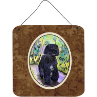 "Caroline's Treasures SS8264DS66 Portuguese Water Dog Aluminum Metal Wall or Door Hanging Prints, 6 x 6"", Multicolor"