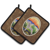 "Caroline's Treasures Weimaraner Pair of Pot Holders SS8267PTHD, 7.5HX7.5W, Multicolor"