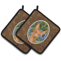 "Caroline's Treasures Pharoh Hound Pair of Pot Holders SS8268PTHD, 7.5HX7.5W, Multicolor"
