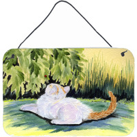 "Caroline's Treasures SS8273DS812 Cat Indoor Aluminum Metal Wall or Door Hanging Prints, 8 x 12"", Multicolor"