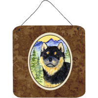 "Caroline's Treasures SS8274DS66 Shiba Inu Aluminum Metal Wall or Door Hanging Prints, 6 x 6"", Multicolor"