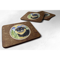 "Caroline's Treasures SS8274FC Shiba Inu Foam Coasters (Set of 4), 3.5"" H x 3.5"" W, Multicolor"