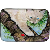 "Caroline's Treasures Cat - Birman Dish Drying Mat, 14"" x 21"", Multicolor"