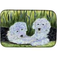 "Caroline's Treasures Old English Sheepdog Dish Drying Mat, 14"" x 21"", Multicolor"