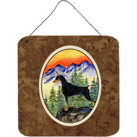 "Caroline's Treasures SS8284DS66 Doberman Aluminum Metal Wall or Door Hanging Prints, 6 x 6"", Multicolor"