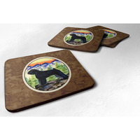 "Caroline's Treasures SS8286FC Bouvier des Flandres Foam Coasters (Set of 4), 3.5"" H x 3.5"" W, Multicolor"