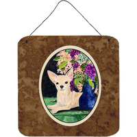 "Caroline's Treasures SS8289DS66 Chihuahua Aluminum Metal Wall or Door Hanging Prints, 6 x 6"", Multicolor"