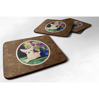 "Caroline's Treasures SS8289FC Chihuahua Foam Coasters (Set of 4), 3.5"" H x 3.5"" W, Multicolor"