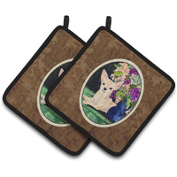 "Caroline's Treasures Chihuahua Pair of Pot Holders SS8289PTHD, 7.5HX7.5W, Multicolor"