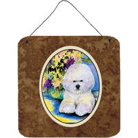 "Caroline's Treasures SS8295DS66 Bichon Frise Aluminum Metal Wall or Door Hanging Prints, 6 x 6"", Multicolor"