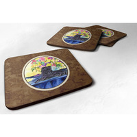 "Caroline's Treasures SS8296FC Affenpinscher Foam Coasters (Set of 4), 3.5"" H x 3.5"" W, Multicolor"