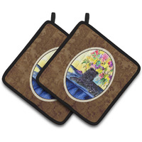 "Caroline's Treasures Affenpinscher Pair of Pot Holders SS8296PTHD, 7.5HX7.5W, Multicolor"