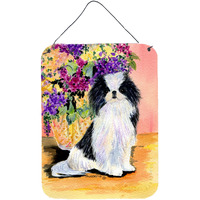 "Caroline's Treasures SS8299DS1216 Japanese Chin Aluminium Metal Wall or Door Hanging Prints, 16"" x 12"", Multicolor"