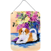 "Caroline's Treasures SS8300DS1216 Japanese Chin Aluminium Metal Wall or Door Hanging Prints, 16"" x 12"", Multicolor"