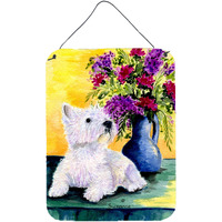 "Caroline's Treasures SS8301DS1216 Westie Aluminium Metal Wall or Door Hanging Prints, 16"" x 12"", Multicolor"