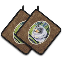 "Caroline's Treasures Sheltie Pair of Pot Holders SS8305PTHD, 7.5HX7.5W, Multicolor"