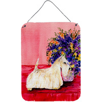 "Caroline's Treasures SS8306DS1216 Scottish Terrier Aluminium Metal Wall or Door Hanging Prints, 16"" x 12"", Multicolor"