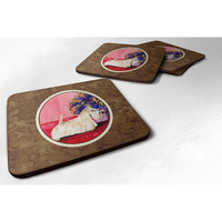 "Caroline's Treasures SS8306FC Scottish Terrier Foam Coasters (Set of 4), 3.5"" H x 3.5"" W, Multicolor"