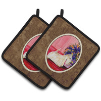"Caroline's Treasures Scottish Terrier Pair of Pot Holders SS8306PTHD, 7.5HX7.5W, Multicolor"