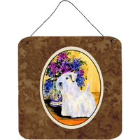 "Caroline's Treasures SS8307DS66 Sealyham Terrier Aluminum Metal Wall or Door Hanging Prints, 6 x 6"", Multicolor"