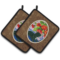 "Caroline's Treasures French Bulldog Pair of Pot Holders SS8308PTHD, 7.5HX7.5W, Multicolor"