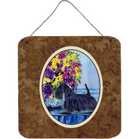 "Caroline's Treasures SS8309DS66 Scottish Terrier Aluminum Metal Wall or Door Hanging Prints, 6 x 6"", Multicolor"