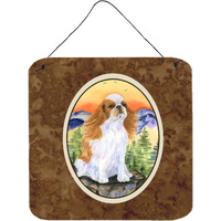 "Caroline's Treasures SS8311DS66 English Toy Spaniel Aluminum Metal Wall or Door Hanging Prints, 6 x 6"", Multicolor"