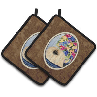 "Caroline's Treasures Pekingese Pair of Pot Holders SS8315PTHD, 7.5HX7.5W, Multicolor"
