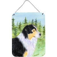 "Caroline's Treasures SS8316DS1216 Australian Shepherd Aluminium Metal Wall or Door Hanging Prints, 16"" x 12"", Multicolor"