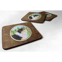 "Caroline's Treasures SS8316FC Australian Shepherd Foam Coasters (Set of 4), 3.5"" H x 3.5"" W, Multicolor"