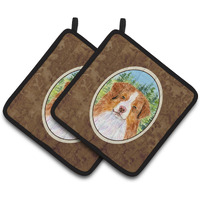 "Caroline's Treasures Australian Shepherd Pair of Pot Holders SS8317PTHD, 7.5HX7.5W, Multicolor"