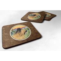 "Caroline's Treasures SS8318FC Briard Foam Coasters (Set of 4), 3.5"" H x 3.5"" W, Multicolor"