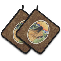 "Caroline's Treasures SS8318PTHD Briard Pot Holders (1 Pair), 7.5"" x 7.5"", Multicolor"