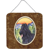 "Caroline's Treasures SS8319DS66 Briard Aluminum Metal Wall or Door Hanging Prints, 6 x 6"", Multicolor"
