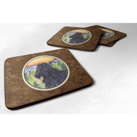 "Caroline's Treasures SS8319FC Briard Foam Coasters (Set of 4), 3.5"" H x 3.5"" W, Multicolor"