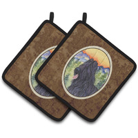 "Caroline's Treasures SS8319PTHD Briard Pot Holders (1 Pair), 7.5"" x 7.5"", Multicolor"