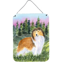 "Caroline's Treasures SS8321DS1216 Sheltie Aluminium Metal Wall or Door Hanging Prints, 16"" x 12"", Multicolor"