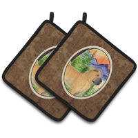 "Caroline's Treasures SS8324PTHD Shar Pei Pot Holders (1 Pair), 7.5"" x 7.5"", Multicolor"