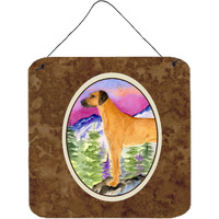 "Caroline's Treasures SS8327DS66 Rhodesian Ridgeback Aluminum Metal Wall or Door Hanging Prints, 6 x 6"", Multicolor"
