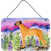"Caroline's Treasures Rhodesian Ridgeback Indoor Aluminum Metal Wall or Door Hanging Prints, 8 x 12"", Multicolor"