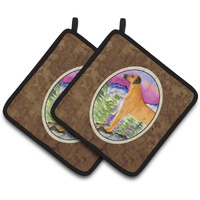 "Caroline's Treasures Rhodesian Ridgeback Pair of Pot Holders SS8327PTHD, 7.5HX7.5W, Multicolor"