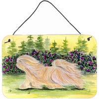 "Caroline's Treasures Lhasa Apso Indoor Aluminum Metal Wall or Door Hanging Prints, 8 x 12"", Multicolor"