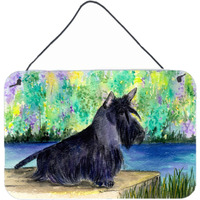 "Caroline's Treasures SS8330DS812 Scottish Terrier Indoor Aluminum Metal Wall or Door Hanging Prints, 8 x 12"", Multicolor"