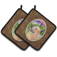 "Caroline's Treasures SS8335PTHD Australian Cattle Dog Pot Holders (1 Pair), 7.5"" x 7.5"", Multicolor"