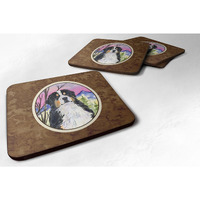 "Caroline's Treasures SS8336FC Bernese Mountain Dog Foam Coasters (Set of 4), 3.5"" H x 3.5"" W, Multicolor"