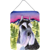 "Caroline's Treasures SS8340DS1216 Schnauzer Aluminium Metal Wall or Door Hanging Prints, 16"" x 12"", Multicolor"