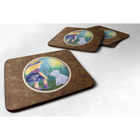 "Caroline's Treasures SS8351FC Little Girl with Westie Foam Coasters Set of 4 (Set of 4), 3.5"" H x 3.5"" W, Multicolor"