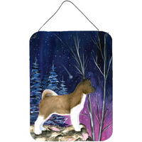 "Caroline's Treasures Starry Night Akita Aluminium Metal Wall or Door Hanging Prints, 16"" x 12"", Multicolor"